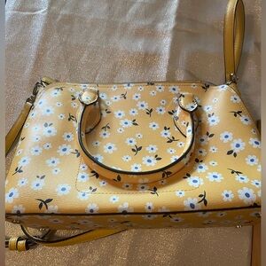 Kate Spade Purse- Yellow with blue flowers